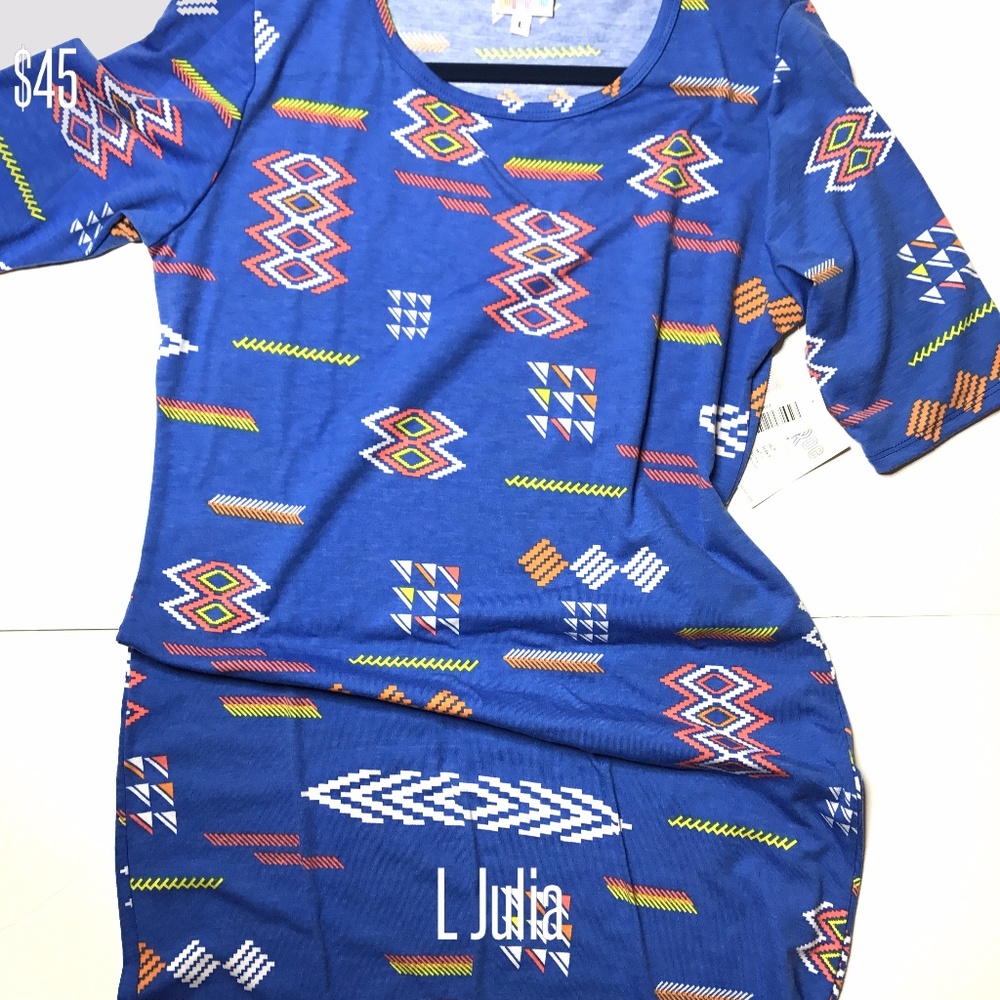 vintage LuLaroe Julia Pencil Dress Tribal
